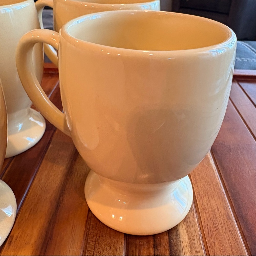Gail Pittman Hospitality Collection Set of 4 Yellow Footed Mugs Southern Living
